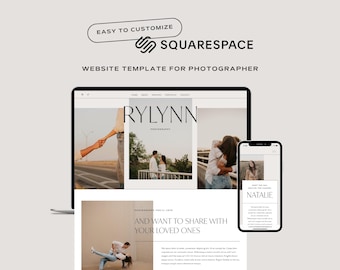 Bohemisk bröllopsfotograf Squarespace-mall | Webbplats med en sida