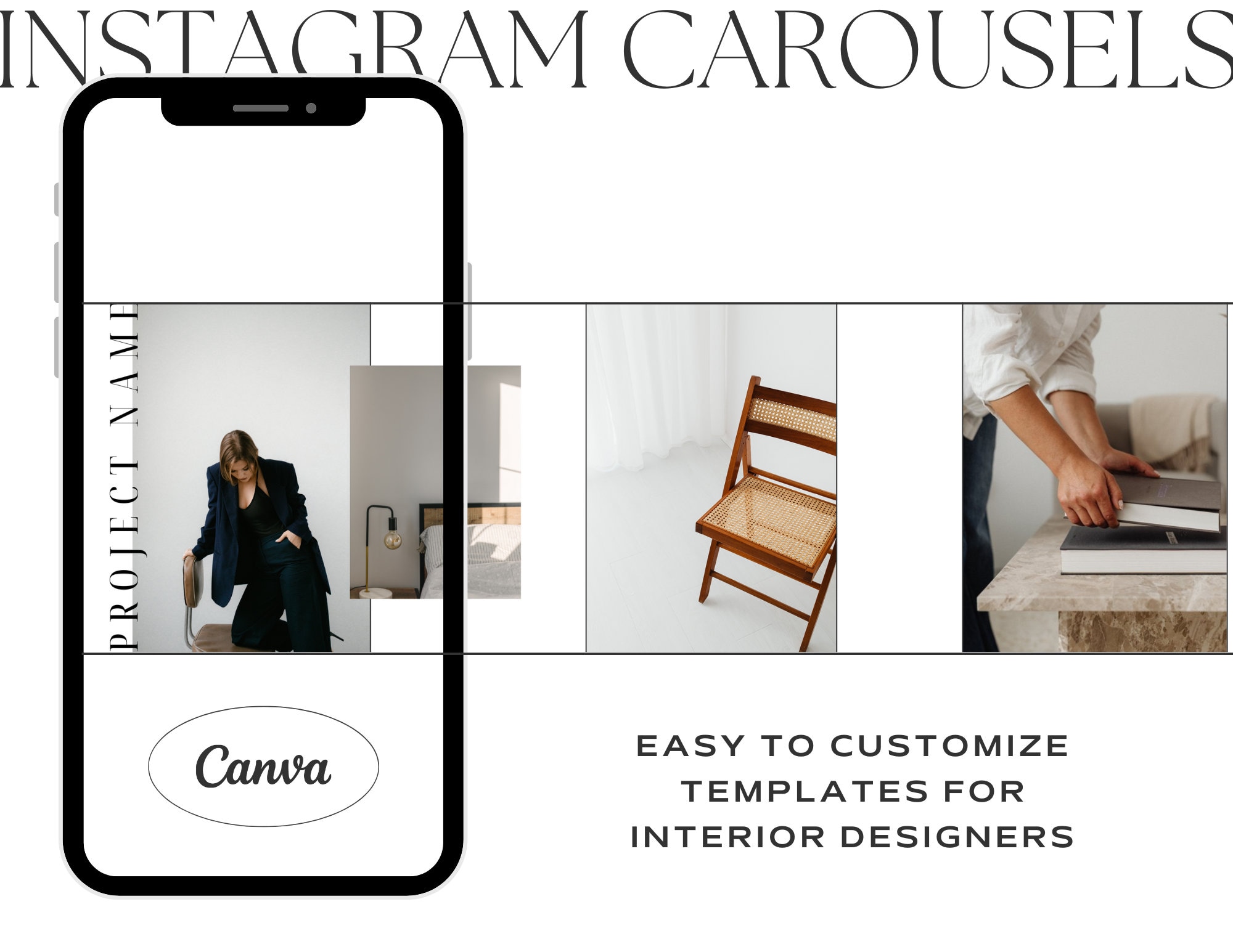 Carousel Instagram IG NEW 4:5 Templates for Canva Interior Designer ...