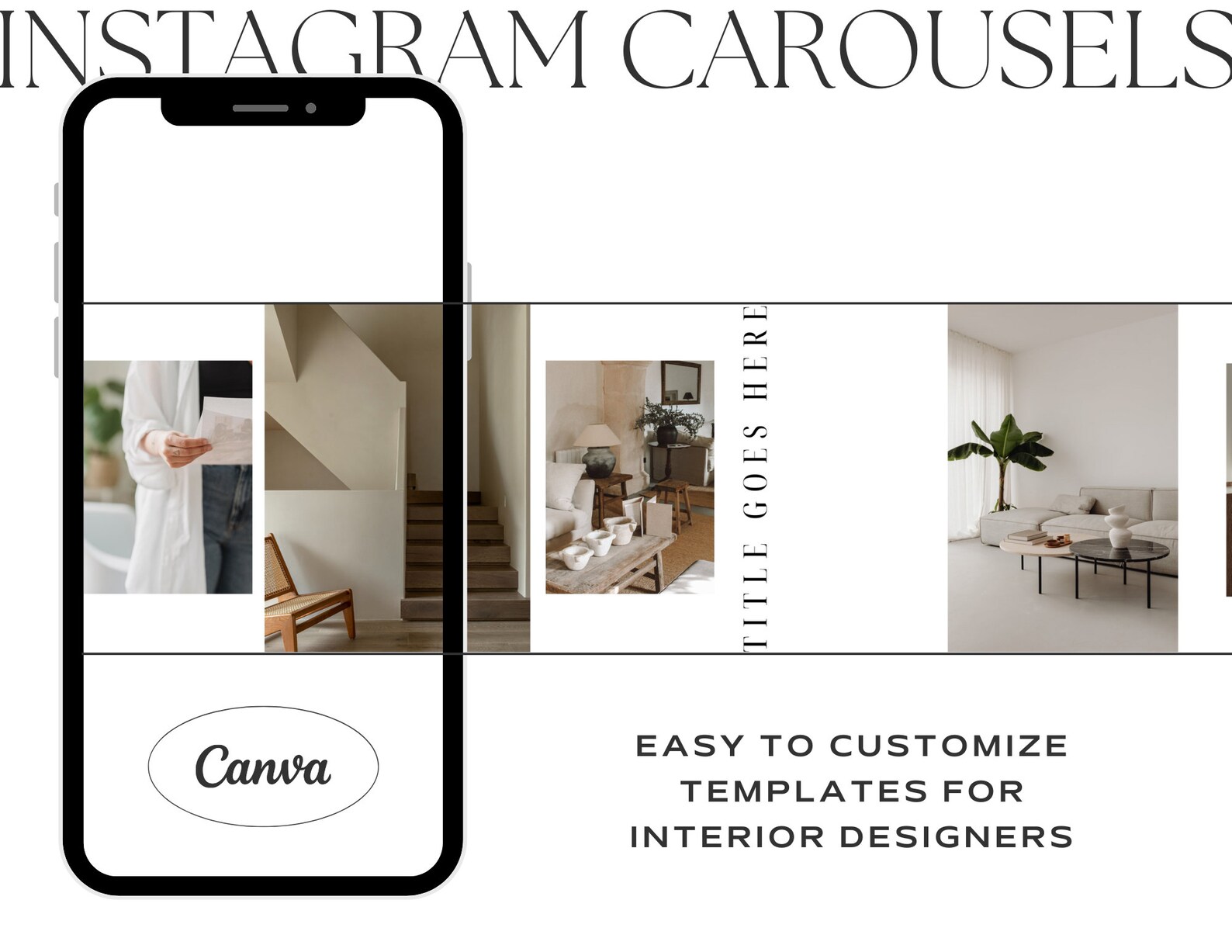 Carousel Instagram IG NEW 4:5 Templates for Canva Interior Designer ...