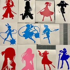 Anime Women Waifu Decal Sticker