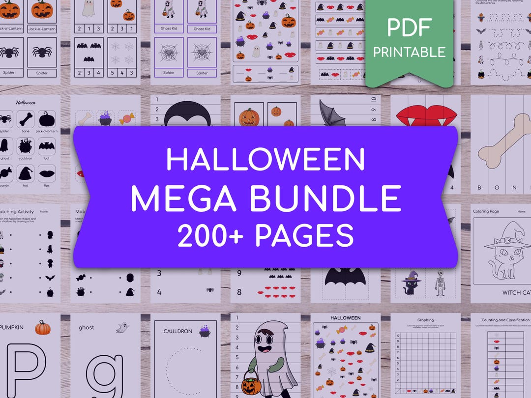 Halloween MEGA Bundle Preschool Activity Set: Montessori Learning (PDF ...