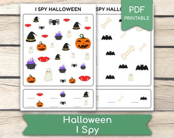Halloween I Spy Worksheet, Halloween Activity, Halloween I Spy, I Spy Activity, Educational Preschool, Busy Book Pages, Pdf Printables