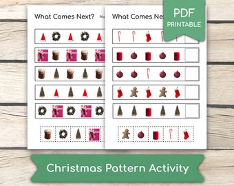 Scheda di lavoro con motivi natalizi: attività per la scuola materna (PDF stampabili)