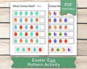 Easter Egg Pattern Activity: Preschool Learning Activity (PDF Printables)