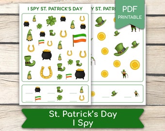 St. Patrick's Day I Spy Game: Printable Activity Worksheet (PDF)