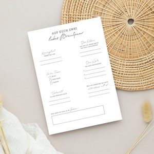 Gästekarten Hochzeit zum Ausfüllen | Gästebuch Hochzeit | Hochzeitsfeier Ideen | Gästebuchkarten SIMPLE