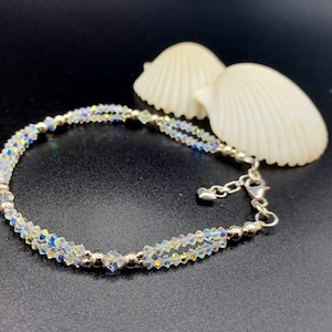Fußkettchen, alle Swarovski-Kristalle (AB4)