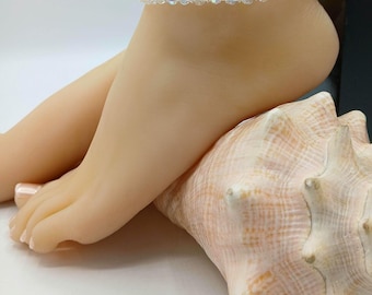 Ankle bracelet, Preciosa and Swarovski crystals SS (AB#55)