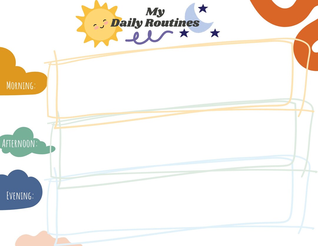 Homeschool Routine Chart for 3-5yr Olds - Etsy