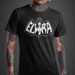 Elvira with Bat Wings Horror Movie T-Shirt Tee Shirt for Men and Women Goth Queen