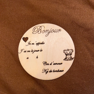Carte de bienvenue naissance bébé