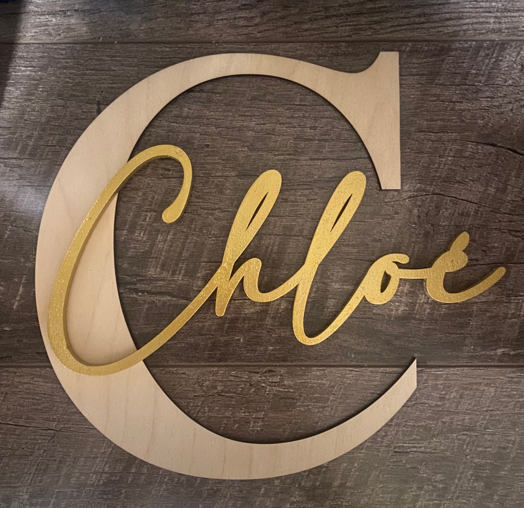 Letter First Name Wall Decoration Etsy