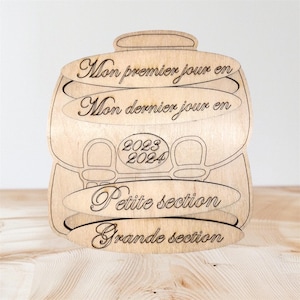 Pancarte cartable premier jour dernier jour