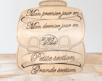 Pancarte cartable premier jour dernier jour