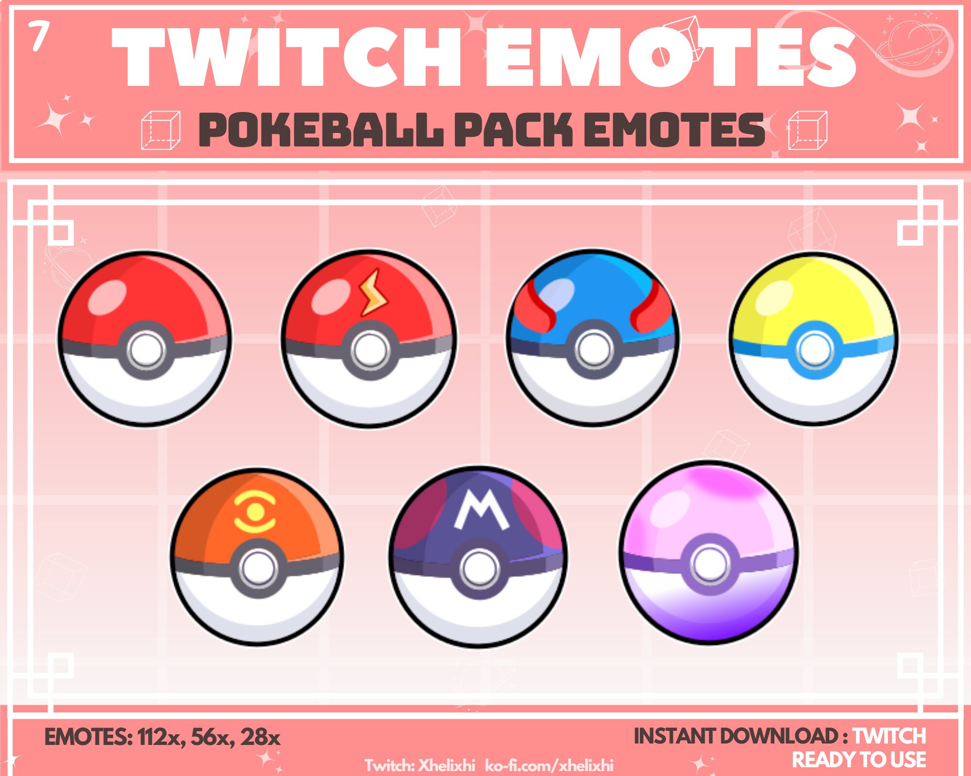 PREMADE Animated Pokéball Stream Alerts / Emotes - J's Ko-fi Shop