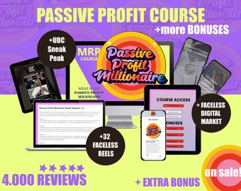 Corso Millionaire con profitto passivo, Master MRR Diritti di rivendita per reddito passivo Pacchetto di marketing digitale per rivendita, Corso MRR per rivendita