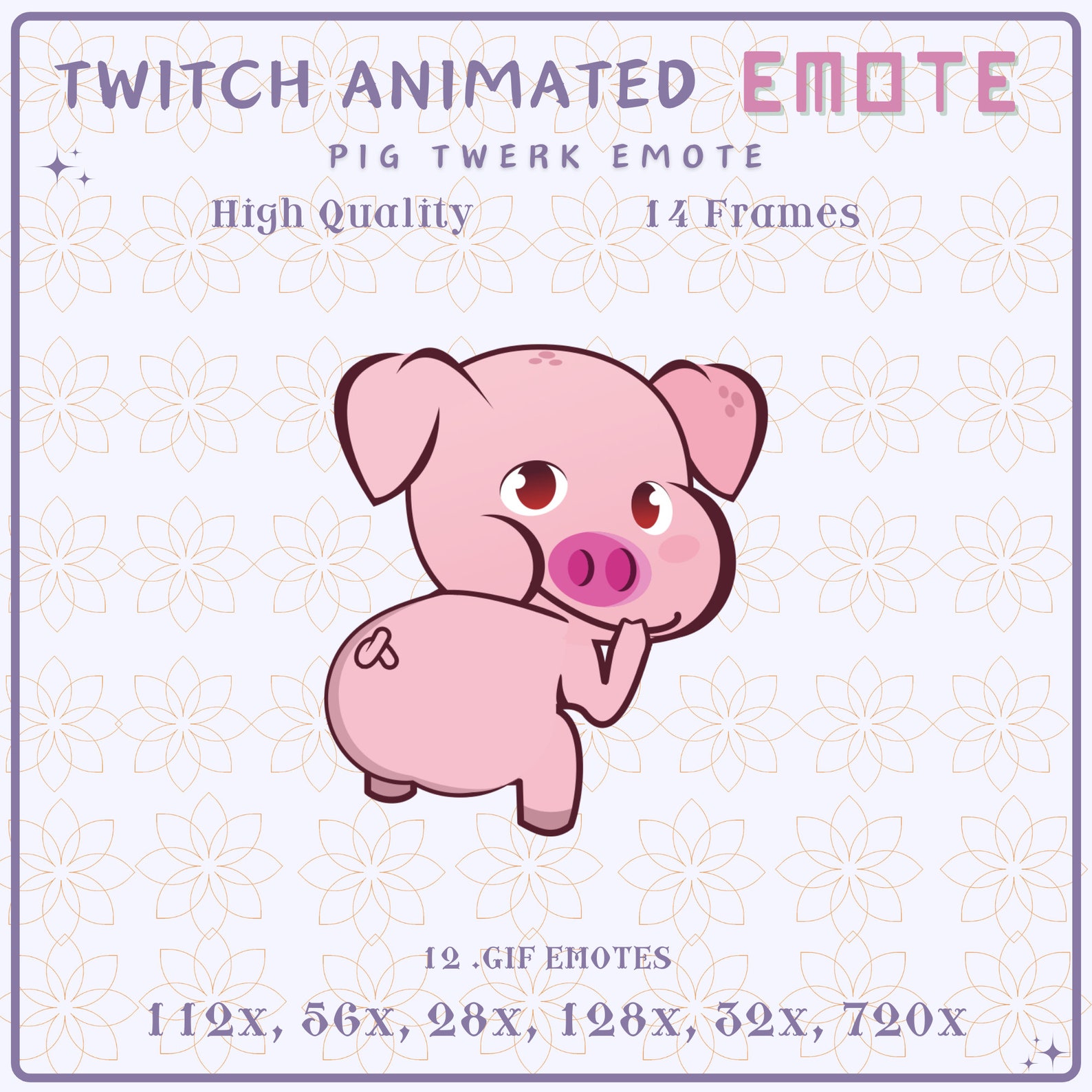 PIG TWERK Animated Emote Pig Twerking Twerk Emote Animated Etsy