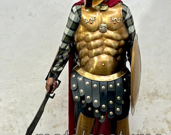 Spartan Gladiator Full Armor Set – Authentic Greek Warrior Costume, Battle-Ready for Cosplay & Collectors
