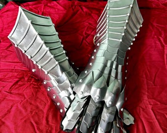 Medieval Nazgul Silver Gauntlets Witch King Costume Ringwraith Gloves For Cosplay And Halloween Party Wear