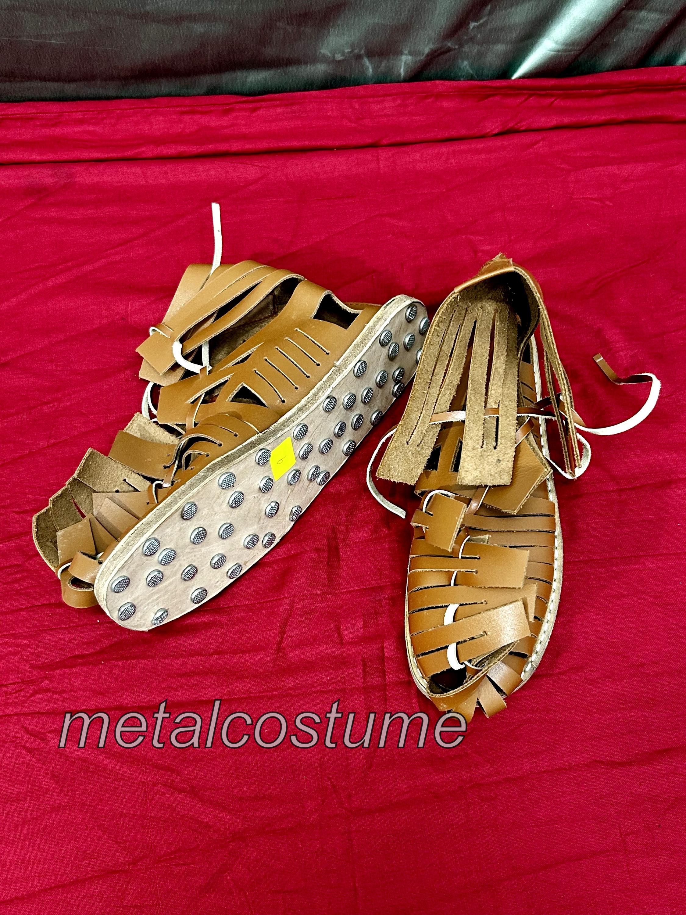 Forum Novelties Sandalias Romanas Para Adultos – Accesorio De Disfraz – Talla Estándar – Fáciles De Atar