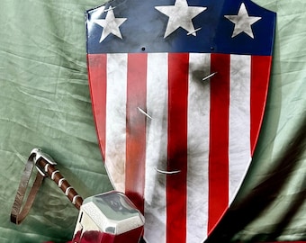 Captain America First Avenger American Hero-Inspired Shield and Hammer Set – Cosplay Prop Collection