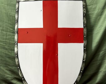 Armadura de caballero de la Cruz Roja de batalla, templario medieval, para cosplay y decoración.