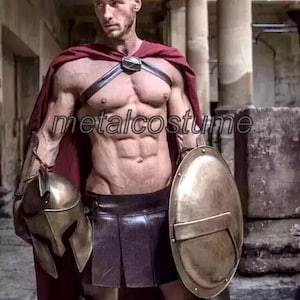 Spartan Greek Warrior Costume King Leonidas Roman Outfit For Cosplay