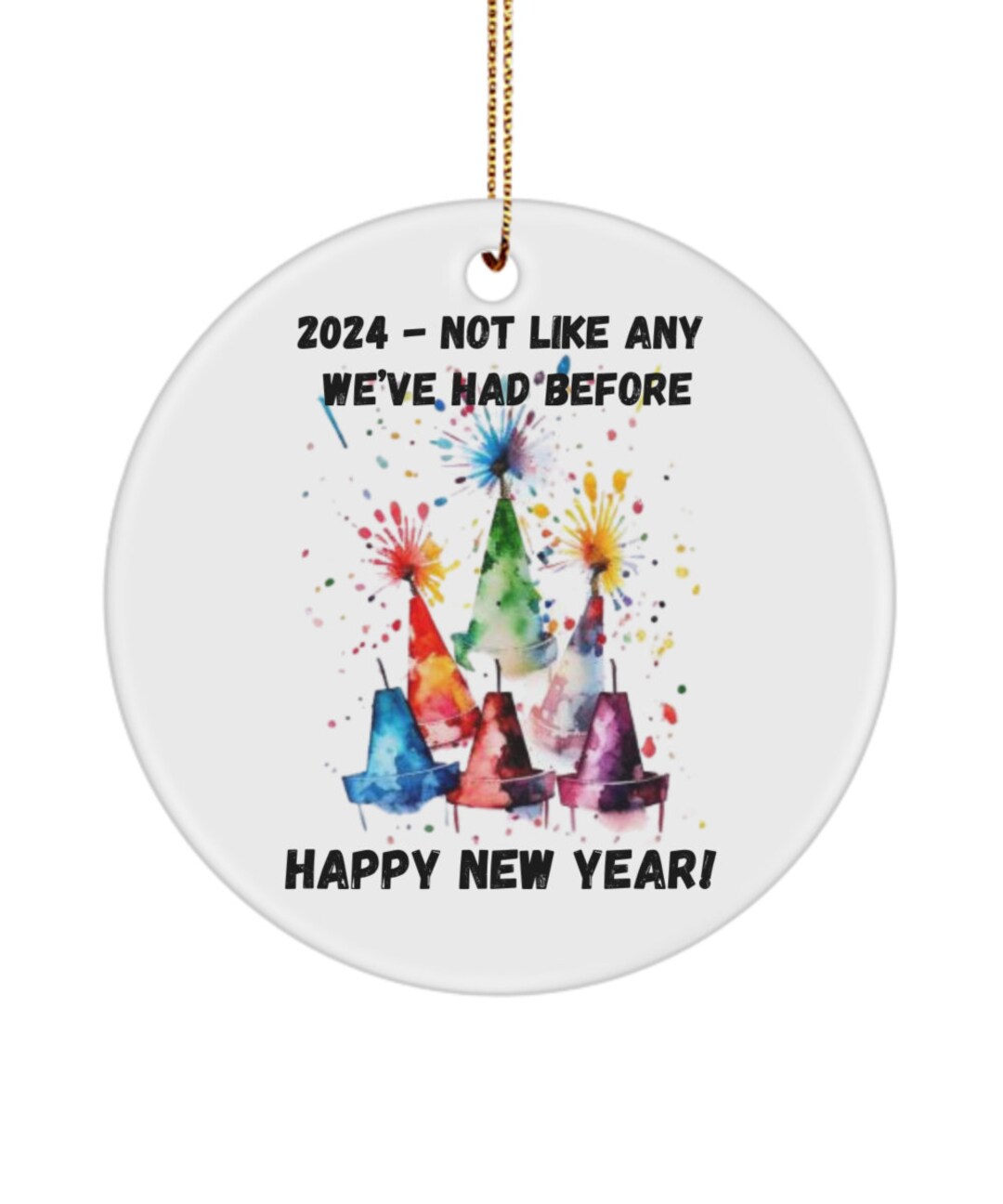 Happy New Year Ornament, 2025 Ornament, Celebrating 2025 Ornament