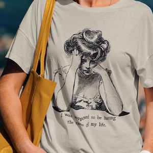 Sad Girl Sylvia Plath The Bell Jar Shirt Vintage Antique Woman T-Shirt