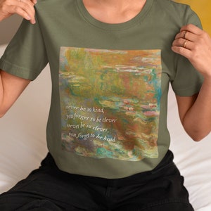 Marjorie Lyric Tee, Swift Comfort Colors, Never Be So Kind You Forget to Be Clever, Monet Water Lilies T-Shirt, Comfort Colors Oversized