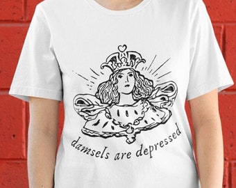 Depressed Damsels Vintage Shirt, Sad Girl T-Shirt, Antique TS Lyric Tee