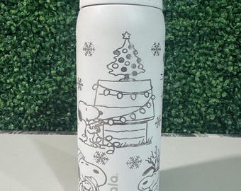 Snoopy Holiday inspired 32oz Owala 360 tumbler