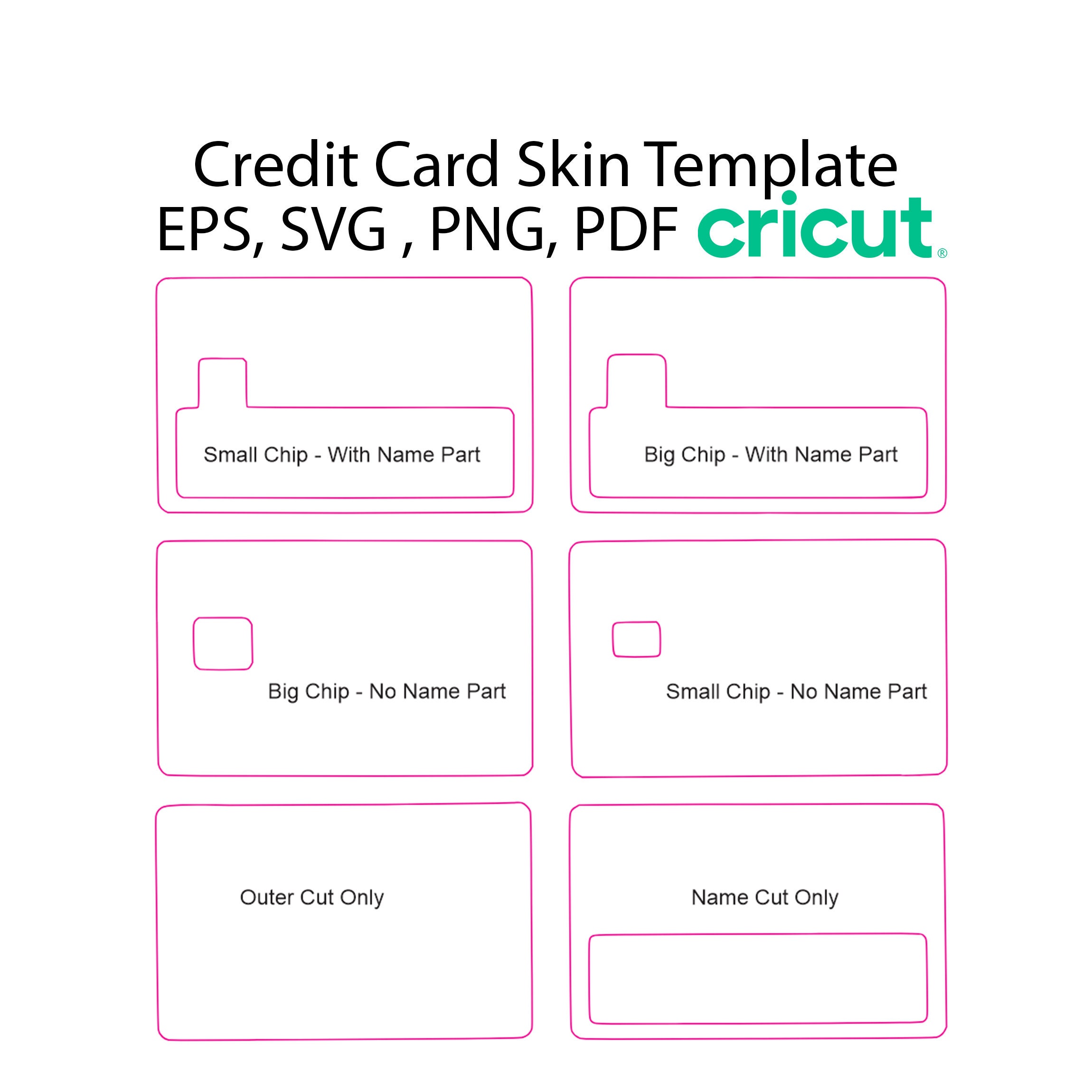 Debit Card, Credit Card Skin, Bus Card Skin, Debit Card Skin, Card Skin,  Skin Template Eps File, Eps, Svg, Png, Pdf, Cricut