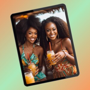BLK beauty best friends Art | Afro Beauty Art | Melanin Friendship Art | Sisterhood Wall Art | Friendship Digital Art | Besties Afro Art