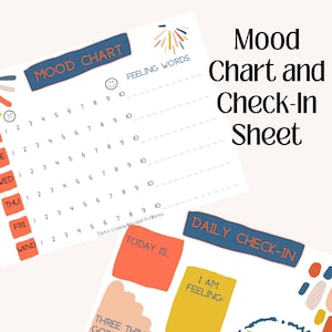 Teen Mood Tracker Therapeutic Intervention Feelings Chart Therapy Check-In Tool Kids Counseling Check In Digital Download