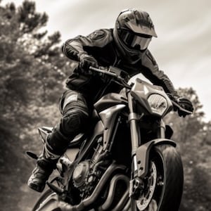 Unique Motorcycle Wheelie  - Sport Bike Wheelie Digital Download Prints in Greyscale for Wall Art, Home Decor, Tees, Tote Bags