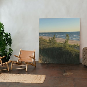 Beach wall decor, Lake Michigan art, water wall art, Lake wall art, scenery artwork, unique wall decor, calming art, Lake Michigan beaches