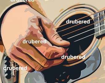 Acoustic Guitar Wall Art, Fingers on Strings Print (Digital Download)