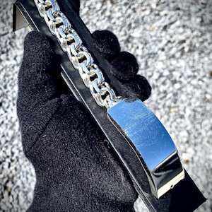 925 Silver chino link bracelet personalized!