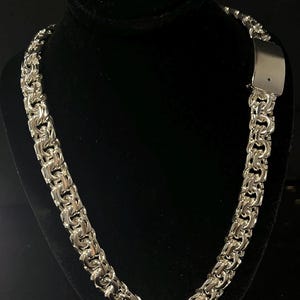 925 Sterling Silver Heavy Chino Link Chain Necklace