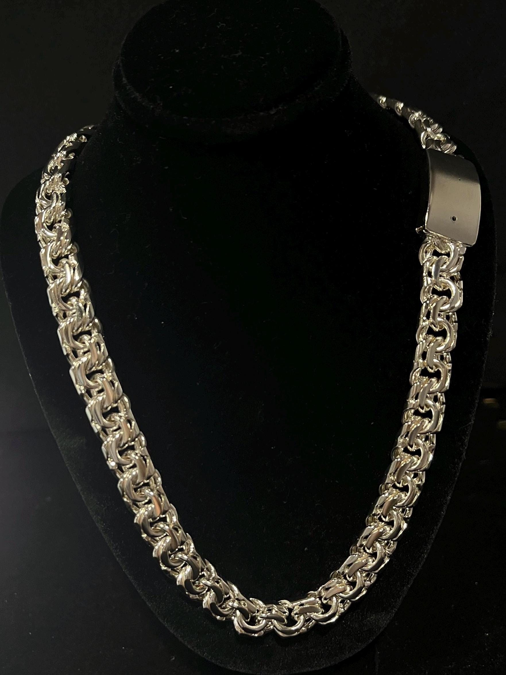 925 Sterling Silver Heavy Chino Link Chain Necklace