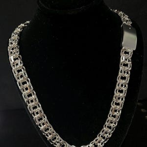 925 Sterling Silver Thick Chino Link Chain Necklace