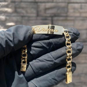 Esclavas de bebe en ORO SOLIDO 10K - tejido chino - 10k solid gold baby bracelets chino link!