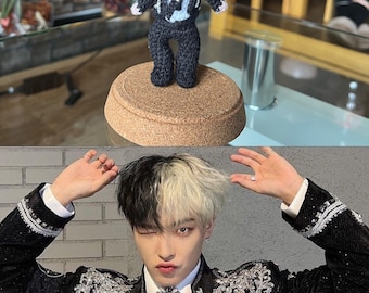 ATEEZ oreo Hongjoong Häkelfigur Schlüsselanhänger (Ständer nicht inklusive)