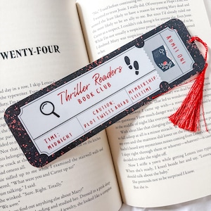 Thriller Bookmark Ticket Style