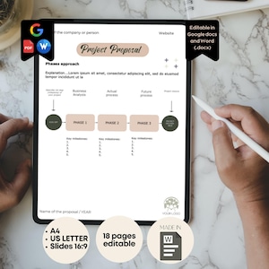 Plantilla de propuesta de proyecto: Servicios al cliente, Consultoría, Negocios (Word y Google Docs)