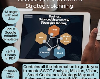 Guía de planificación estratégica: Cómo elaborar un plan de negocios, análisis FODA, KPI y objetivos (PDF)