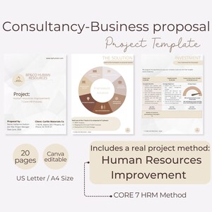HR Consulting Client Proposal Template: Business Improvement Human Resources (Canva, US Letter/A4)