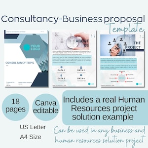 Business Proposal, Human resources proposal, client proposal, consultant proposal, HR process, Business proposal template, project template