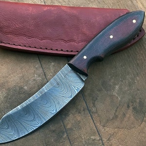 Hunting Knife Custom Handmade Skinner Knife Damascus Steel Knife Birthday Gift | Anniversary Gift